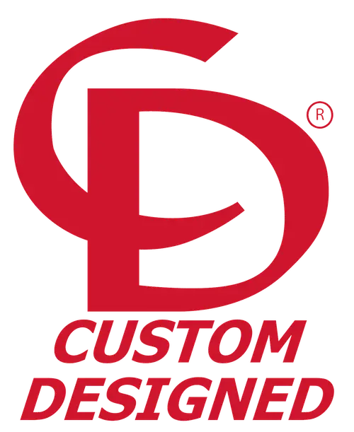 custom designed red logo